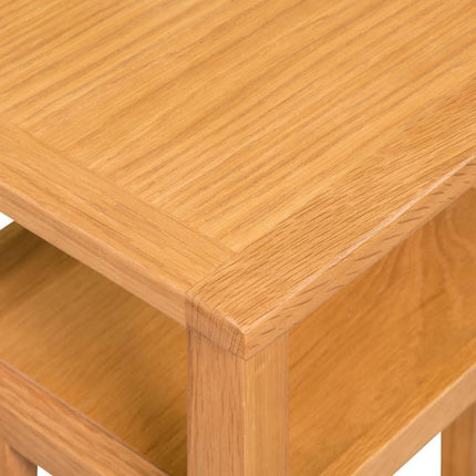 Table D'appoint Avec Étagère À Revues Chêne Massif 27X35X55 Cm Vert
