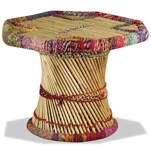 Table Basse Bambou Avec Détails Chindi