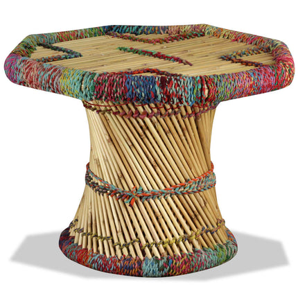 Table Basse Bambou Avec Détails Chindi
