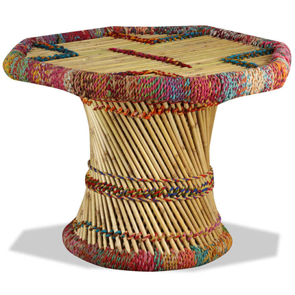 Table Basse Bambou Avec Détails Chindi