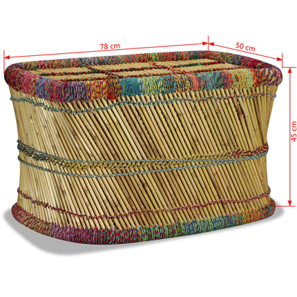 Table Basse Bambou Avec Détails Chindi