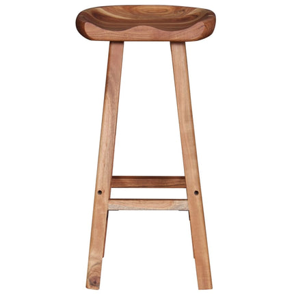 Tabourets De Bar Lot De 2 Bois D'acacia Massif