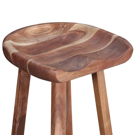 Tabourets De Bar Lot De 2 Bois D'acacia Massif