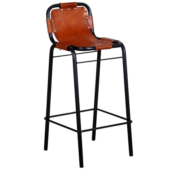 Tabourets De Bar Lot De 2 Cuir Véritable