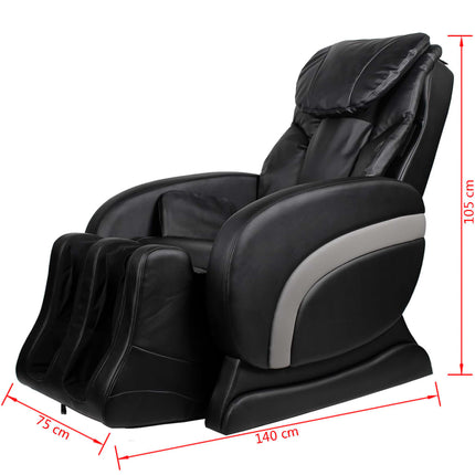 Fauteuil De Massage Noir Similicuir