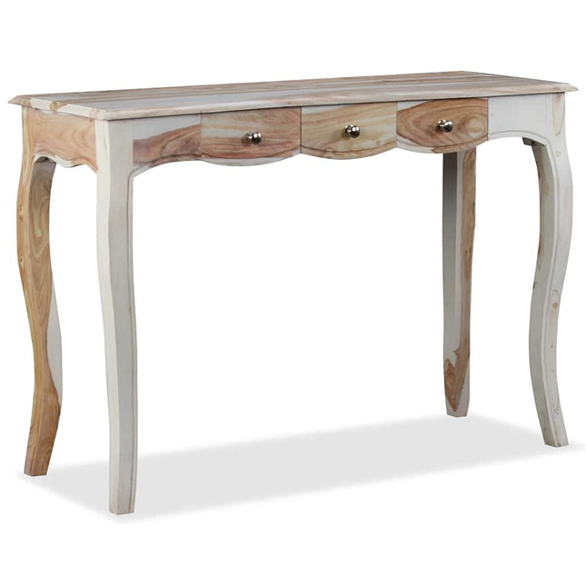 Table Console Et 3 Tiroirs Bois Massif 110X40X76 Cm