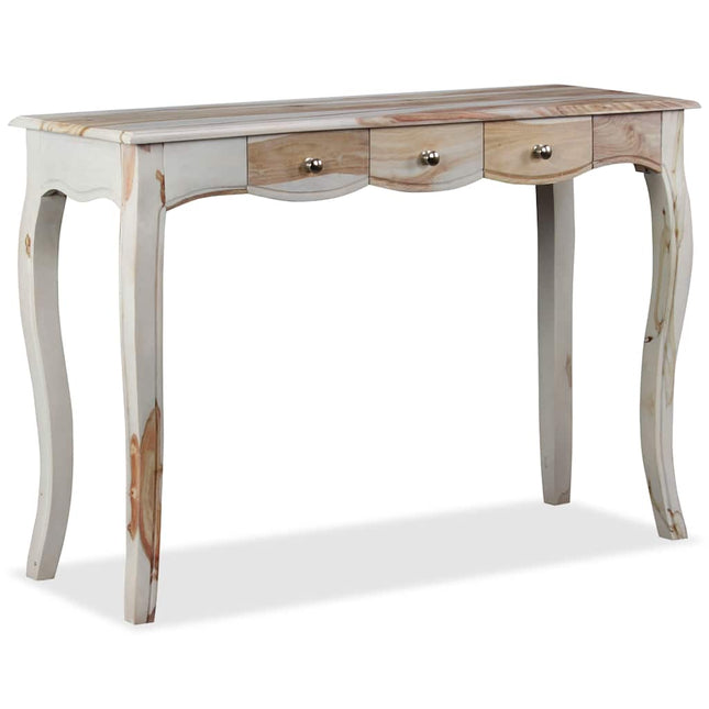 Table Console Et 3 Tiroirs Bois Massif 110X40X76 Cm