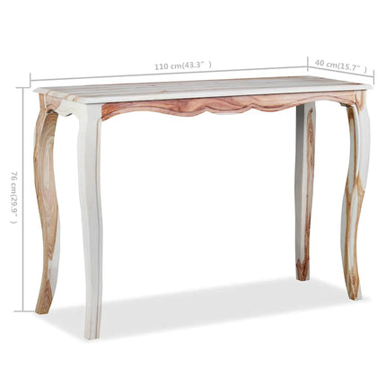 Table Console Bois Massif 110X40X76 Cm