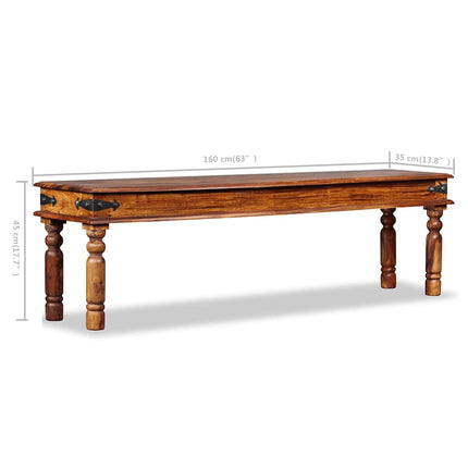 Banc Bois Massif 160X35X45 Cm