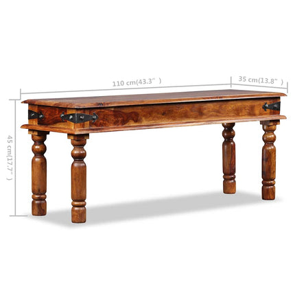 Banc Bois Massif 110X35X45 Cm