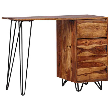 Bureau Avec 1 Tiroir Et 1 Armoire Bois Massif