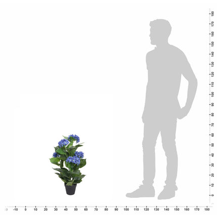 Plante Hortensia Artificielle Avec Pot 60 Cm