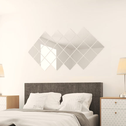 Carreau De Miroir 24 Pcs Carré Verre