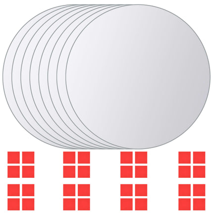 Carreau De Miroir 8 Pcs Rond Verre