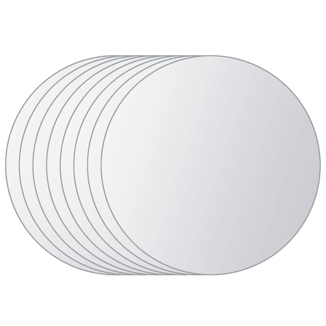Carreau De Miroir 8 Pcs Rond Verre