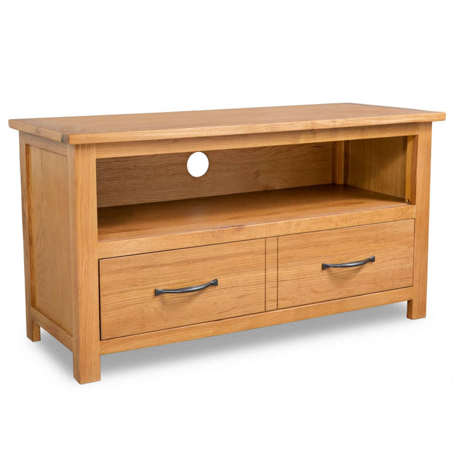 Meuble Tv 90X35X48 Cm Bois De Chêne Massif