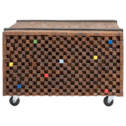 Table D'appoint En Teck 60 X 60 X 38 Cm