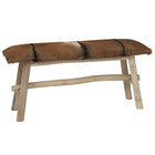 Banc Cuir De Chèvre Teck