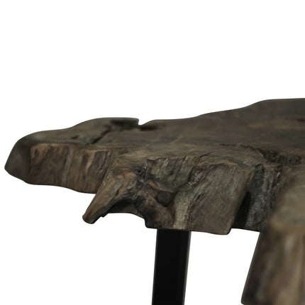 Table Basse Teck Authentique 80X70X38 Cm