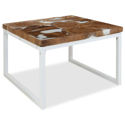 Table Basse Teck Résine 110X60X40 Cm