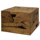 Table Basse 50X50X35 Cm Teck Véritable Marron