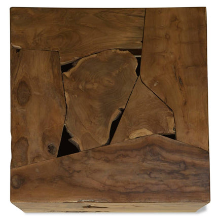 Table Basse 50X50X35 Cm Teck Véritable Marron