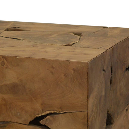 Table Basse 50X50X35 Cm Teck Véritable Marron
