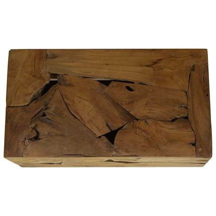 Table Basse 90X50X30 Cm Teck Véritable Marron