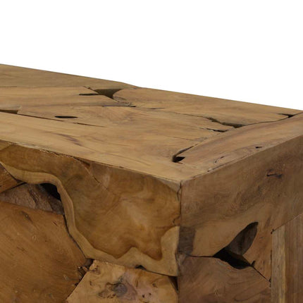 Table Basse 90X50X30 Cm Teck Véritable Marron