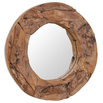 Miroir Décoratif Teck Rond