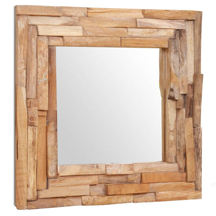 Miroir Décoratif Teck Carré