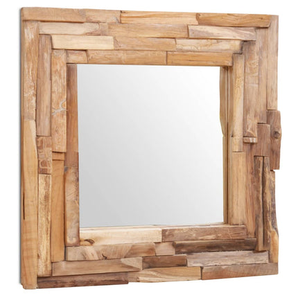 Miroir Décoratif Teck Carré