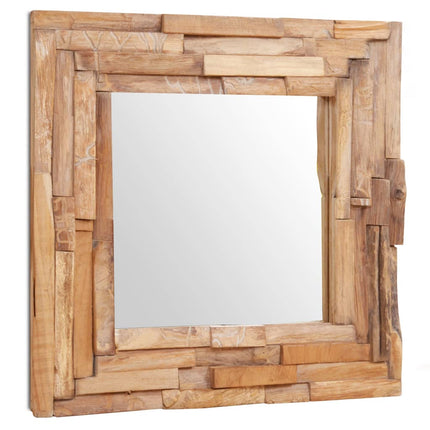 Miroir Décoratif Teck Carré
