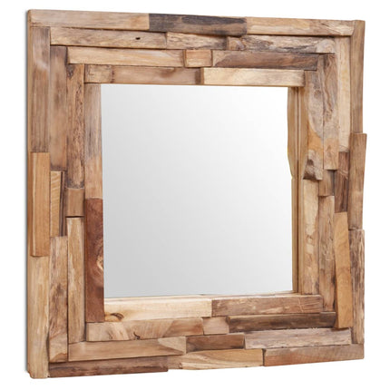 Miroir Décoratif Teck Carré