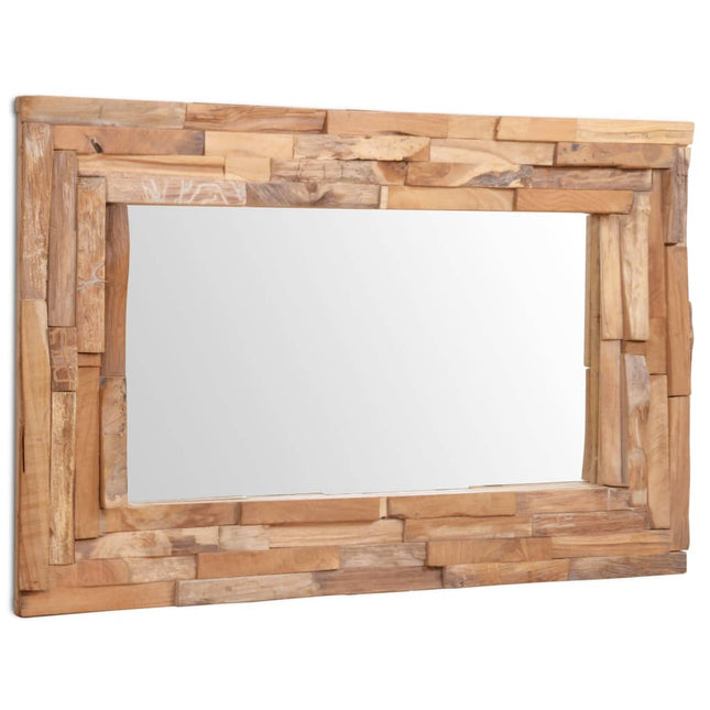 Miroir Décoratif Teck Carré