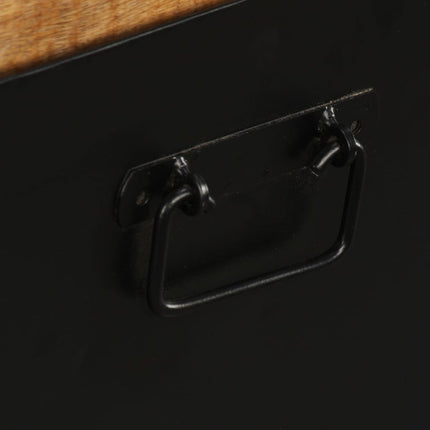Banc De Rangement Avec 3 Tiroirs Bois De Manguier 120X30X40 Cm
