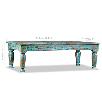 Table Basse Bois De Récupération Massif 110X60X34 Cm