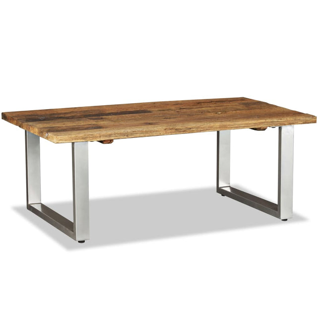 Table Basse Bois De Récupération Massif 100X60X38 Cm