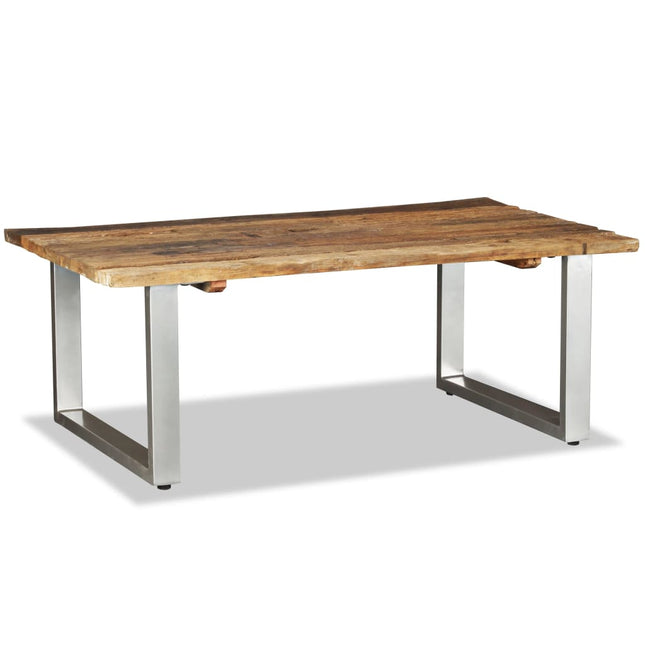 Table Basse Bois De Récupération Massif 100X60X38 Cm