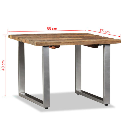 Table Basse Bois De Récupération Massif 55X55X40 Cm