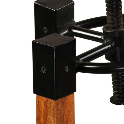 Tabourets De Bar Lot De 2 Bois De Manguier Massif
