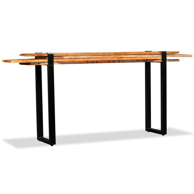 Table Console Bois De Récupération Massif Réglable