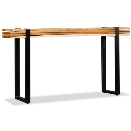 Table Console Bois De Récupération Massif Réglable