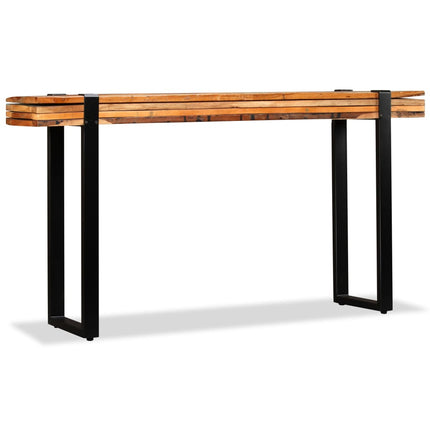 Table Console Bois De Récupération Massif Réglable