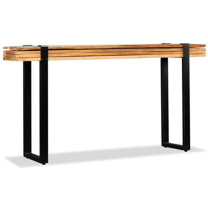 Table Console Bois De Récupération Massif Réglable