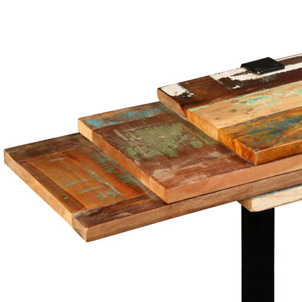 Table Console Bois De Récupération Massif Réglable