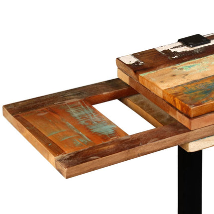 Table Console Bois De Récupération Massif Réglable
