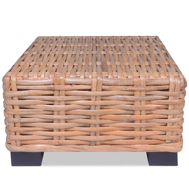 Table Basse Rotin Naturel 45X45X30 Cm
