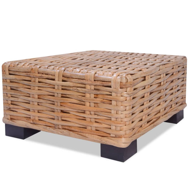 Table Basse Rotin Naturel 45X45X30 Cm