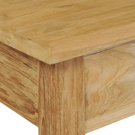 Table Console Teck Massif 90X30X80 Cm Gris